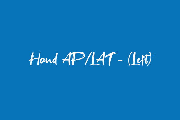 Hand AP/LAT - (Left)