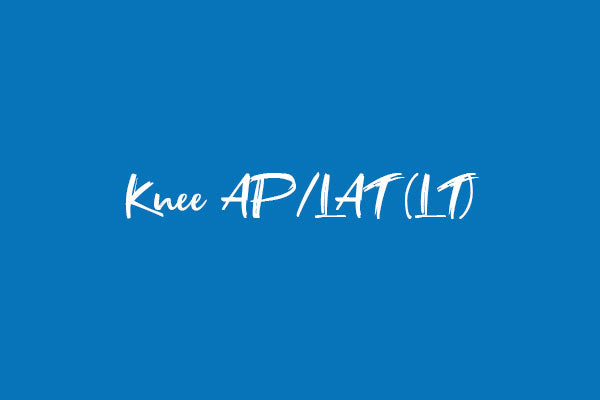 Knee AP/LAT (LT)